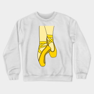 Yellow pointe shoes Crewneck Sweatshirt